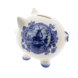 Piggy bank Delft blue windmill classic large Piggy bank Delft blue windmill classic large