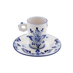 Espressotasse mit Untertasse Delfter blaue Windmühle Holland Espressotasse mit Untertasse Delfter blaue Windmühle Holland