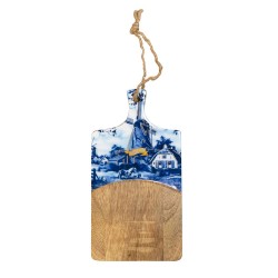 Cheese board Dutch windmill Delft blue large Cheese board Dutch windmill Delft blue large
