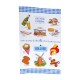 Küchentuch Holland Kitchen blau. Dieses schöne Küchentuch zeigt verschiedene Bilder typisch niederländischer Köstlichkeiten und ist wunderschön gefaltet, was es zu einem fertigen Geschenk zum Verschenken macht.