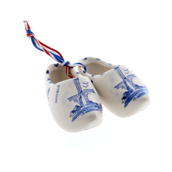Klompjes delfts blauw molen Holland 9cm