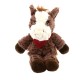 Schattige pluche paard met boeren zakdoek sjaal. Een zachte knuffel met de flexibele benen die gemakkelijk op elk vlak oppervlak kan zitten