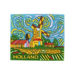 Magnet Holland Windmühle Bauernhof Van-Gogh-Stil Magnet Holland Windmühle Bauernhof Van-Gogh-Stil
