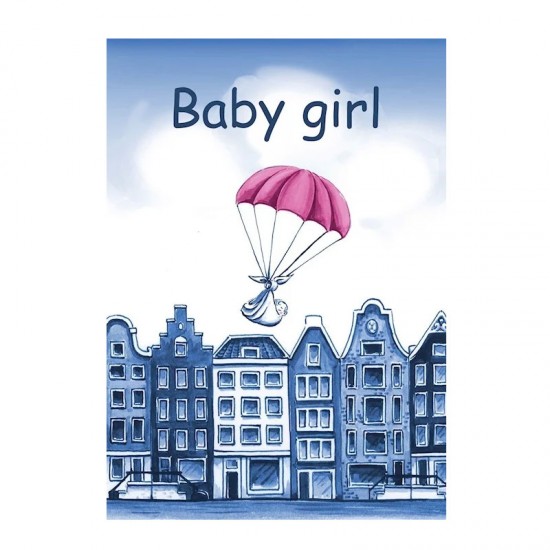Baby-Geschenkpaket Baby girl. Dieses Geschenkset ist ein originelles Holland-Umstandsgeschenk für die Kleinen und ihre Eltern