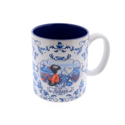 Becher Tasse Holland Deko Delfter Blau mit roten Akzenten Becher Tasse Holland Deko Delfter Blau mit roten Akzenten