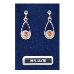 Silver earrings pins tulip polychrome hang sphere 19 Silver earrings pins tulip polychrome hang sphere 19