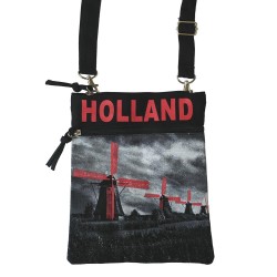 Robin Ruth - Oliver - Passport shoulder bag Holland Kinderdijk dusk red Robin Ruth - Oliver - Passport shoulder bag Holland Kinderdijk dusk red