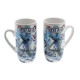 Gift set consisting of 2 slim mugs decorated with a windmill in a typical Dutch landscape