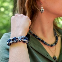 Armband Delfts blauwe kralen Windmühle Armband Delfts blauwe kralen Windmühle