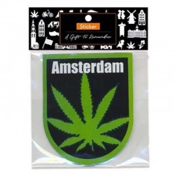 Sticker Amsterdam wietblad