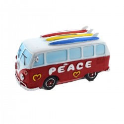 Spardose VW Bus PEACE rot Spardose VW Bus PEACE rot