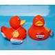 Orangefarbene Badeente verziert mit einer rot-weiß-blauen Flagge und einem Herzen mit dem Text Holland. Ein originelles niederländisches Mutterschaftsgeschenk und ein schönes Geschenk für den Gummientensammler.