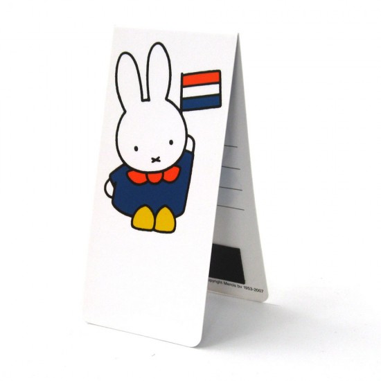 Magnetisches Lesezeichen Miffy in Holland. Praktisches Lesezeichen mit Magnetclips.