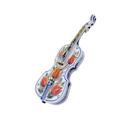 Violin Delft blue polychrome scale model Violin Delft blue polychrome scale model