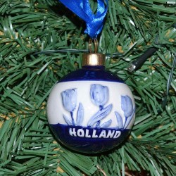 Weihnachtskugel Delfter blaue Tulpen Holland Weihnachtskugel Delfter blaue Tulpen Holland