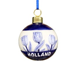 Weihnachtskugel Delfter blaue Tulpen Holland Weihnachtskugel Delfter blaue Tulpen Holland