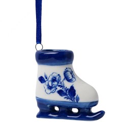 Weihnachtsanhänger Delfter Blauer Schlittschuh Weihnachtsanhänger Delfter Blauer Schlittschuh