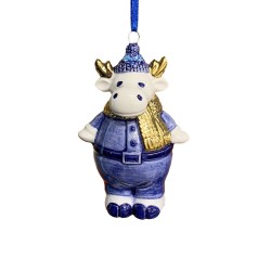 Weihnachtsschmuck Rentier Delfter Blau mit Gold Weihnachtsschmuck Rentier Delfter Blau mit Gold