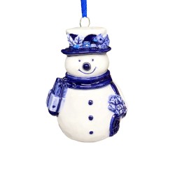 Weihnachtsanhänger Delfter blauer Schneemann Weihnachtsanhänger Delfter blauer Schneemann