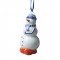 Christmas pendant Delft blue snowman orange clogs