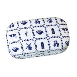 Lipstick travel box Delft blue tiles Lipstick travel box Delft blue tiles