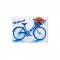 Magnet tile Delft blue bicycle Holland