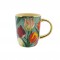 Senseo mok pretty tulips groen met gouden oor en rand