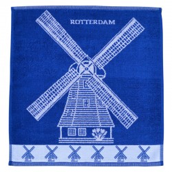 Kuchentuch rotterdam windmuhle blau weiss twentse damast Kuchentuch rotterdam windmuhle blau weiss twentse damast
