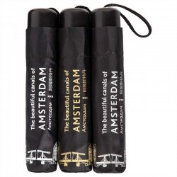 Paraplu amsterdam grachten huisjes zwart Paraplu amsterdam grachten huisjes zwart