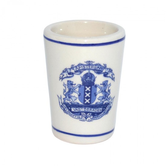 Gin cup shooter amsterdam city logo delft blue