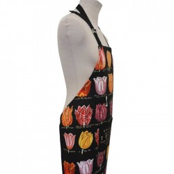 Küchenschürze Tulpen schwarz Küchenschürze Tulpen schwarz