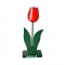 Hölzerne Tulpendekoration Holland rot