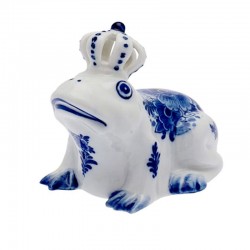 Kikker met kroon Delfts blauw Kikker met kroon Delfts blauw