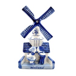 House windmill Delft blue kissing couple Holland 18 cm House windmill Delft blue kissing couple Holland 18 cm