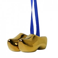 Christmas ornament golden clogs Christmas ornament golden clogs