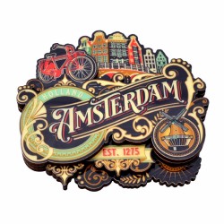 Magnet MDF Amsterdam ornaments color Magnet MDF Amsterdam ornaments color