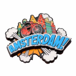 Magnet MDF Amsterdam houses pop art Magnet MDF Amsterdam houses pop art