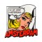 Magnet MDF Amsterdam OMG comic-stil