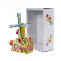 Village windmill Holland tulip ceramic color 15 cm Village windmill Holland tulip ceramic color 15 cm
