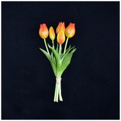 Tulpen Real Touch orange klein 25 cm Bund 5 Stück Tulpen Real Touch orange klein 25 cm Bund 5 Stück