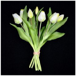Tulpen Real Touch Bruegel Weiss 31 cm Bund 7 Stück Tulpen Real Touch Bruegel Weiss 31 cm Bund 7 Stück