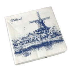 Servietten Delfter Blau Windmühle Holland Servietten Delfter Blau Windmühle Holland