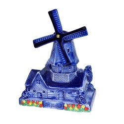 Gauntry windmill Holland Delft blue tulips color 14 cm Gauntry windmill Holland Delft blue tulips color 14 cm