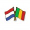 Duo country flag pin Netherlands Mali