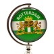 Reception bell desk bell table bell Rotterdam flag logo chrome green white