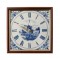 Tegel klok delfts blauw met slinger
