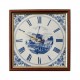 Tegel klok delfts blauw met slinger