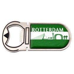 Magnet bottle opener Rotterdam icons green Magnet bottle opener Rotterdam icons green