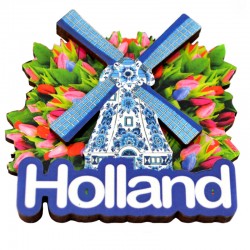 Magnet mdf holland windmill tulips Magnet mdf holland windmill tulips