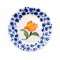 Bowl Delft blue orange tulip flowers